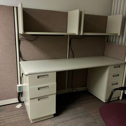 Complete Office Setup – Desk + Cabinets – Quick Sale
