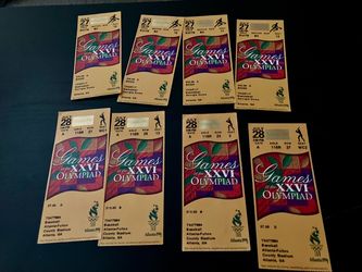8 Vintage 1996 Atlanta Olympic Games Tickets