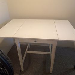 Small Wood Folding Table With Drawer