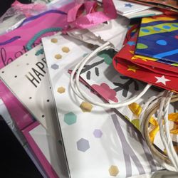 Just Over 40 Gift Bags Plus Tissue Paper 
