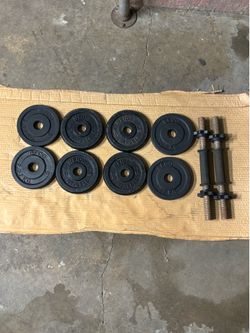 Iron dumbbells 50 lbs total weight