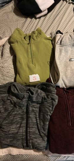 Men’s small size sweaters with zippers used each $8