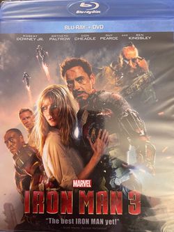 Marvel IRON MAN 3 Widescreen Edition (Blu-Ray + DVD-2013) NEW! Robert Downey Jr.