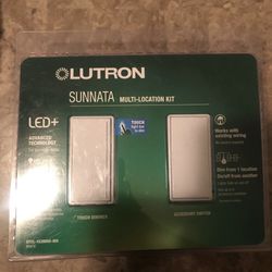 Lutron Sunnata Multi-location LED Illuminated Touch Light Dimmer Kit, White