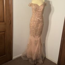 Off Shoulder Lace Gown