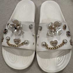 Crocs Slides White Women’s 8