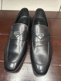 Prada Logo Penny Loafers Slipper Dress Shoes