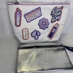 2 BRAND NEW ASSORTED MAKE UP BAGS 