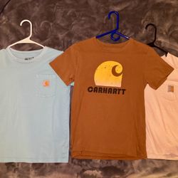 Bundle – 3 Carhartt Big Kids Kids T-Shirts | 100% Cotton | Durable