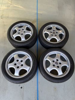Porsche Cup 1 style wheels with new tires