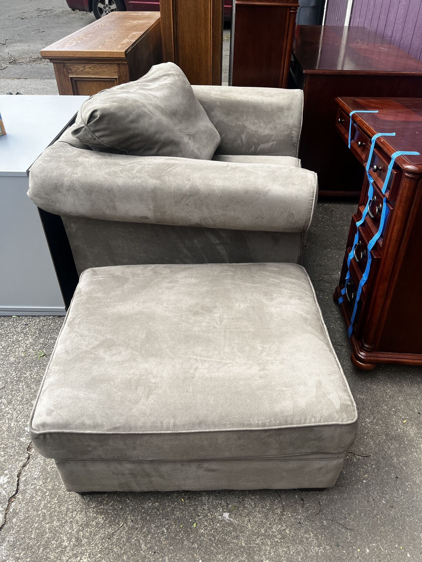 Large Chair And Ottoman 