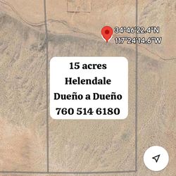 Terreno De Venta En Helendale 15 Acres Dueño A Dueño 