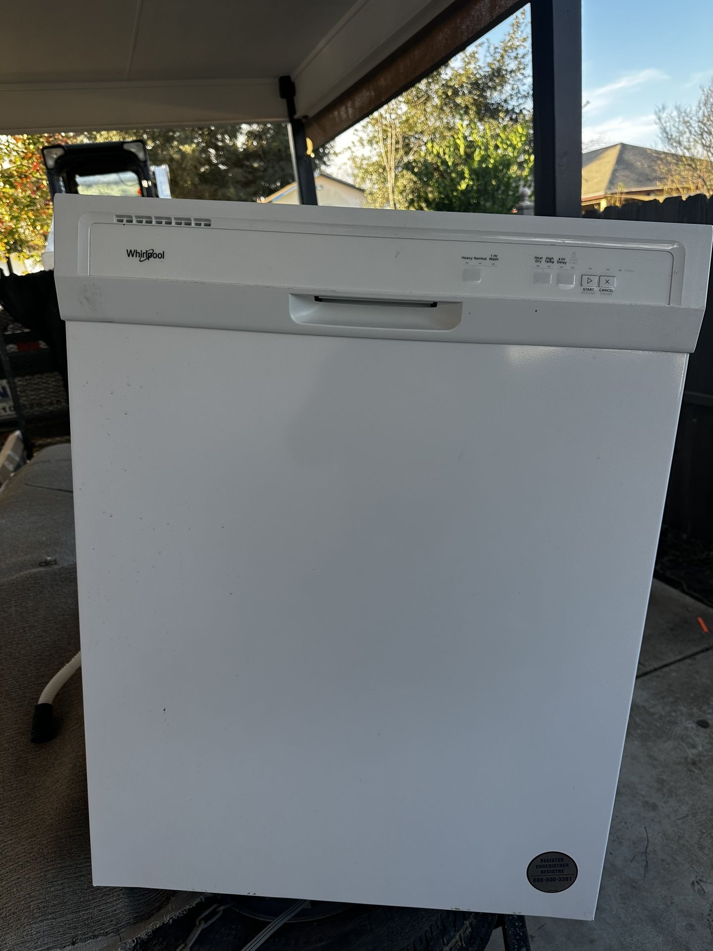 White Whirlpool Dishwasher
