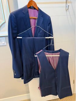 Austin Burke Tiglio Luxe 3 piece Suit Navy Blue