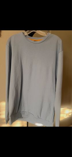 Denim & Flower Men's Light Blue Pullover Sweatshirt Crew Neck Size XL