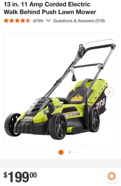 Ryobi 13 in. 11 Amp Corded Electric Walk Behind Push Lawn Mower