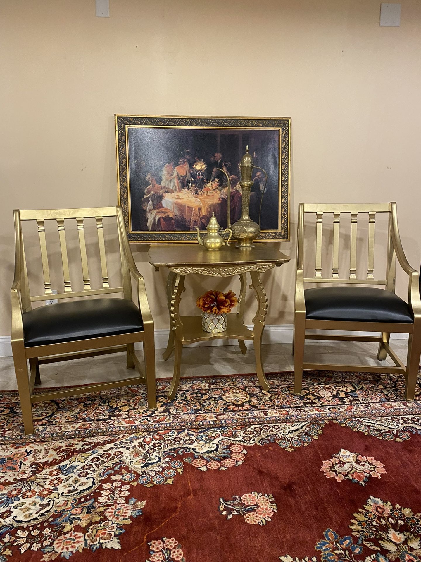 Very Beautiful two chairs and a table