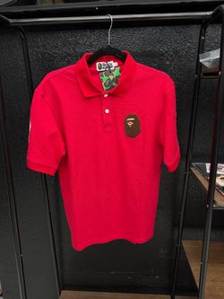 Red polo Bape shirt