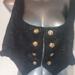 Buss Down Gold Button Vest 