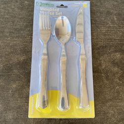 Adaptive 3 Piece Weighted Utensil Set For Tremors/Parkinson's Patients
