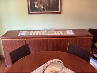 Mid Century Modern Teak 4 Door Credenza