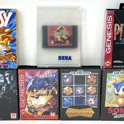 Sega Genesis Lot of Aladdin, Columns, T2, Pitfall, Bubsy, Sonic & Columns & More