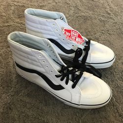 White Vans 10 Mens 11.5 Womens New