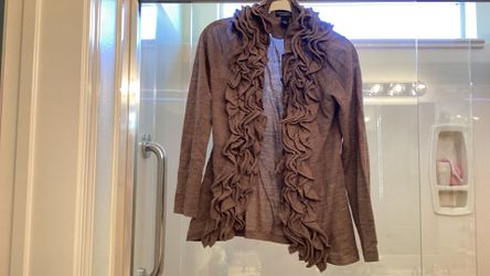 designer Cynthia  Rowley Marino wool Ruffled Sweater Size M