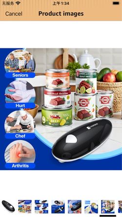 Electric Can Opener, Automatic Can Opener, Suitable for Any Size Cans Battery Powered, Hands Free, Smooth Edge, Can Opener for Seniors is an Ideal Kit