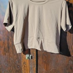 Brown Joy Lab Cropped Shirt