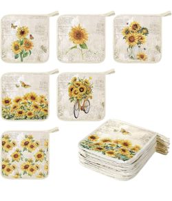 Bencailor 12 Pcs Pot Holders with Pocket Kitchen Hot Potholders 