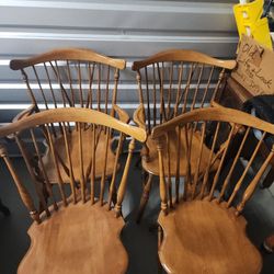 American Heritage Wooden Spindleback Chairs - Set Of 4