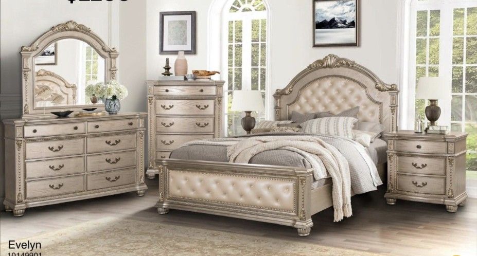 5 PC SET 1 QB+ 1 DR + 1 MR + 1 NS + 1 CH. NEW IN BOX (MATTRESS SOLD SEPARATELY)