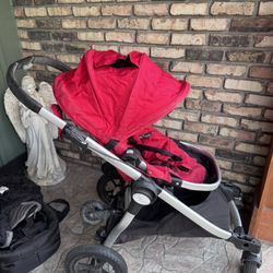 Baby Jogger City Select Stroller – Double Ready + Bassinet + FULL Accessories Set