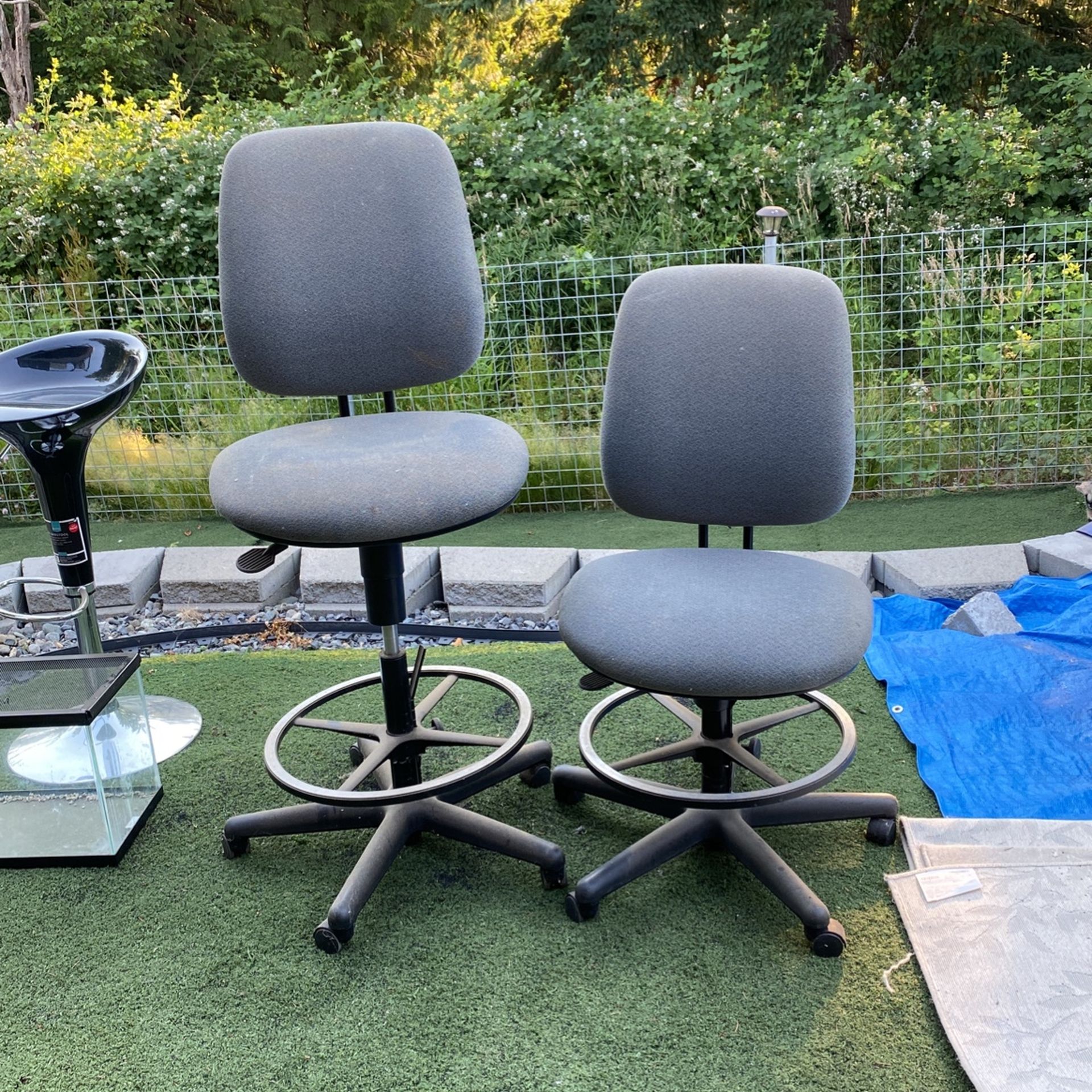 2 Large Rolling Chairs