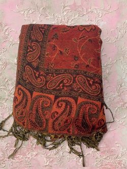 New | Burnt Red Pashmina Shawl
