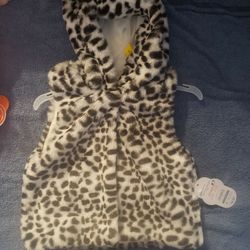 Beautiful Black And White Fur Vest