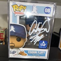 Fluffy Autographed Dodger Stadium Home Jersey Fluffy Funko