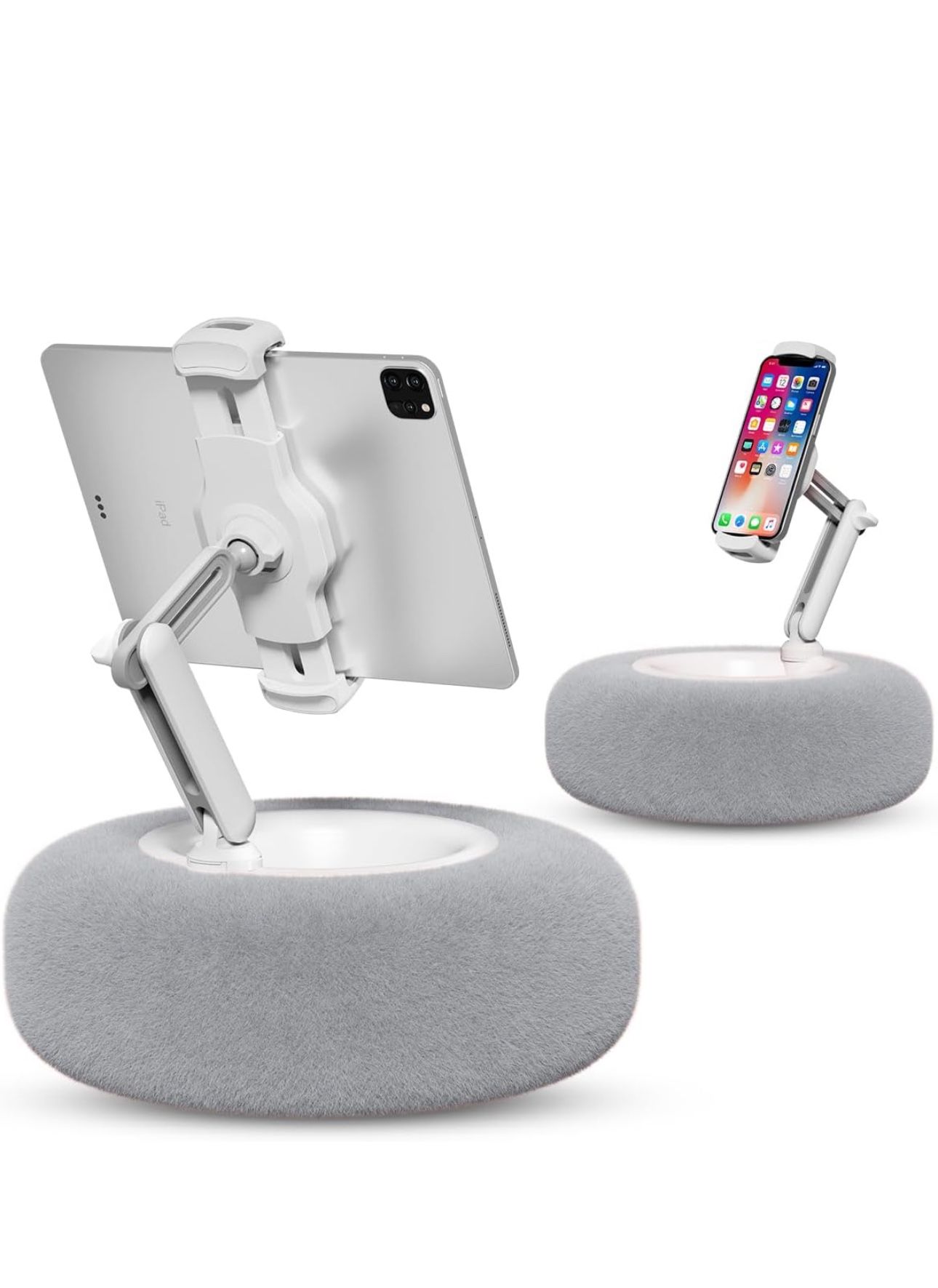 Viozon Tablet Stand Pillow, Compatible with 4.7"-13" Phone/Tablet, iPad, iPhone, Samsung, Google, Kindle, 360°Adjustable Phone Holder for Bed with Sof