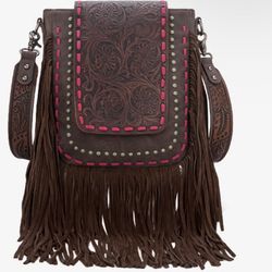Western Leather Fringe Purse 