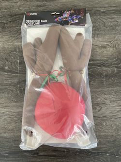 Christmas Car Reindeer Antlers and Nose Set