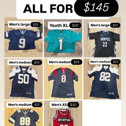 NBA Jerseys NFL Jerseys Men’s Small Medium Large XL $400 