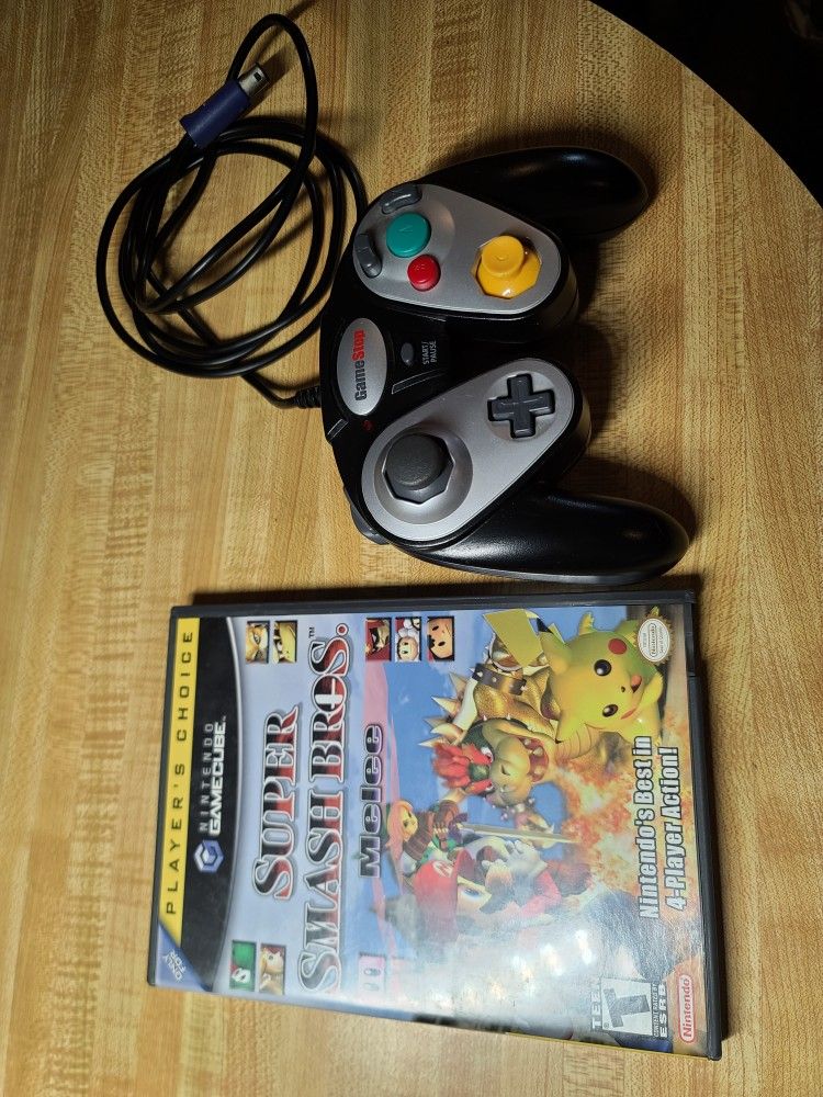 Smash Bros Melee + GC Controller Bundle