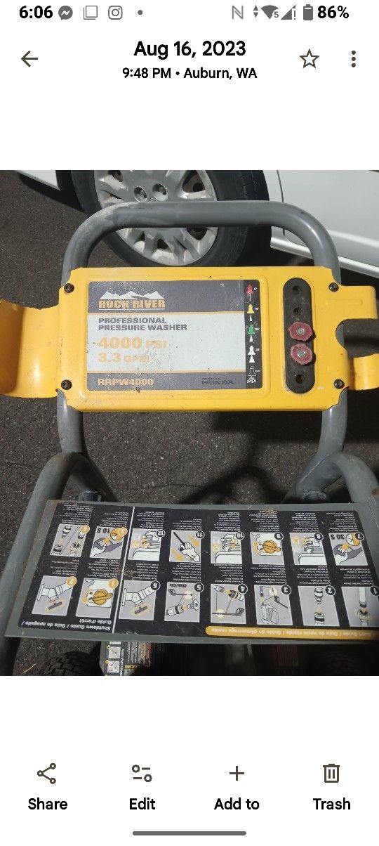 Rock River Pressure Washer 