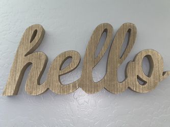hello wall decor