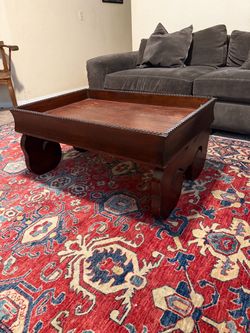 Vintage real wood small coffee table