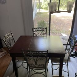 Wood Table And Chairs