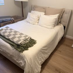 Queen Mattress And Bed Frame W/ Headboard