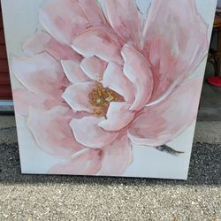 Beautiful Make Me Blush Floral Art Canvas