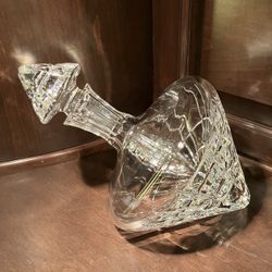 Lead Crystal Hand Cut Modern Decanter 